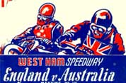West Ham Speedway England v Australia