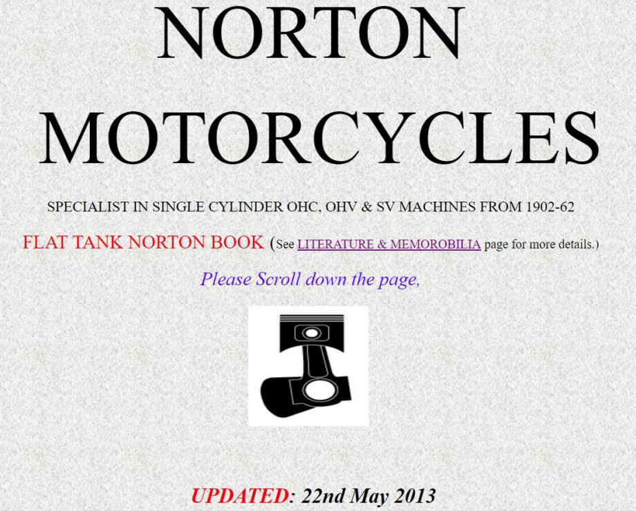 Dr Geo Cohen sat astride his 1927 Norton TT replica motorcycle at