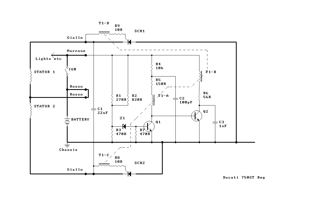 voltage regulator rectifier schematic