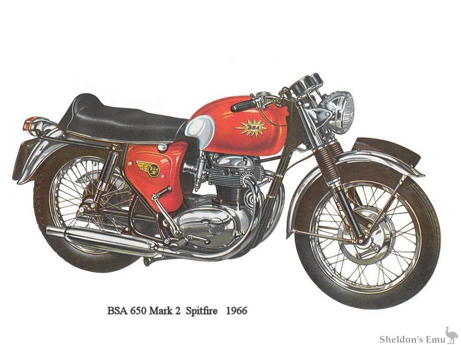 thumbnail image 2 of British BSA Spitfire 650 MK IV Motorcycle Decal Sticker – Made In Canada 2 of 6