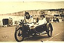 Dunelt Motorcycle Combination with girls at seaside.jpg