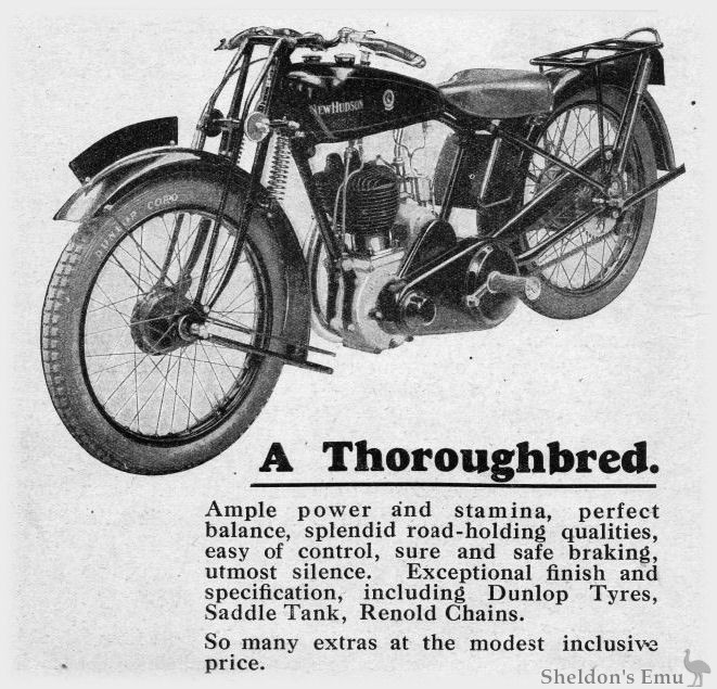 1928 NEW HUDSON MOTORCYCLE CATALOG ANTIQUE REPRODUCTION
