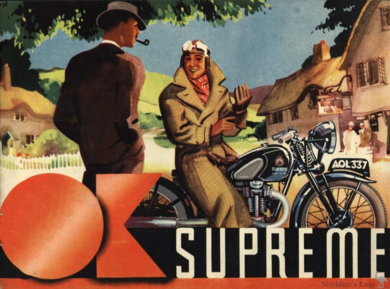 1935 OK Suprem Motor Cycle Sales Manual All Models W Specs No Pricing 