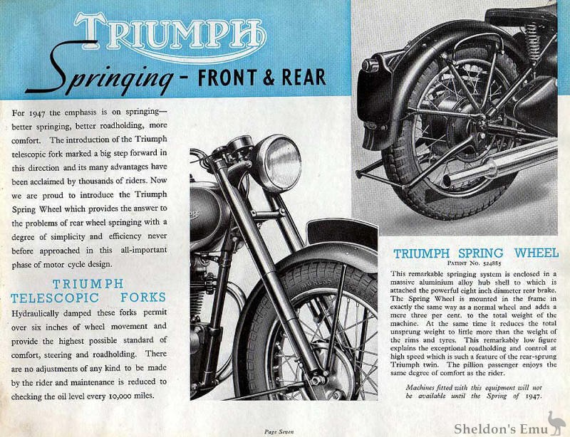 Triumph 1947: Springing Front and Rear