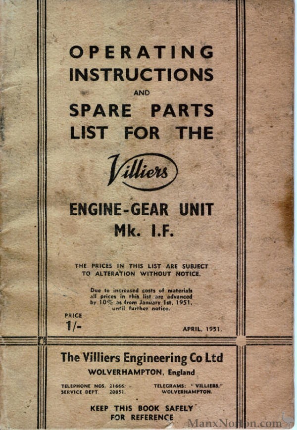 villiers motorcycle engine serial numbers