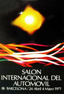 Cartel del Salon Internacional del Automóvil de Barcelona de 1971